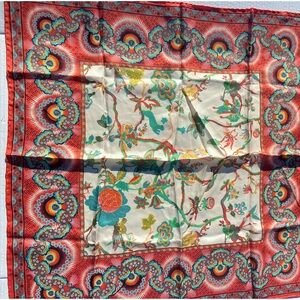 Christian Lacroix Hand Rolled Silk Scarf 26x26